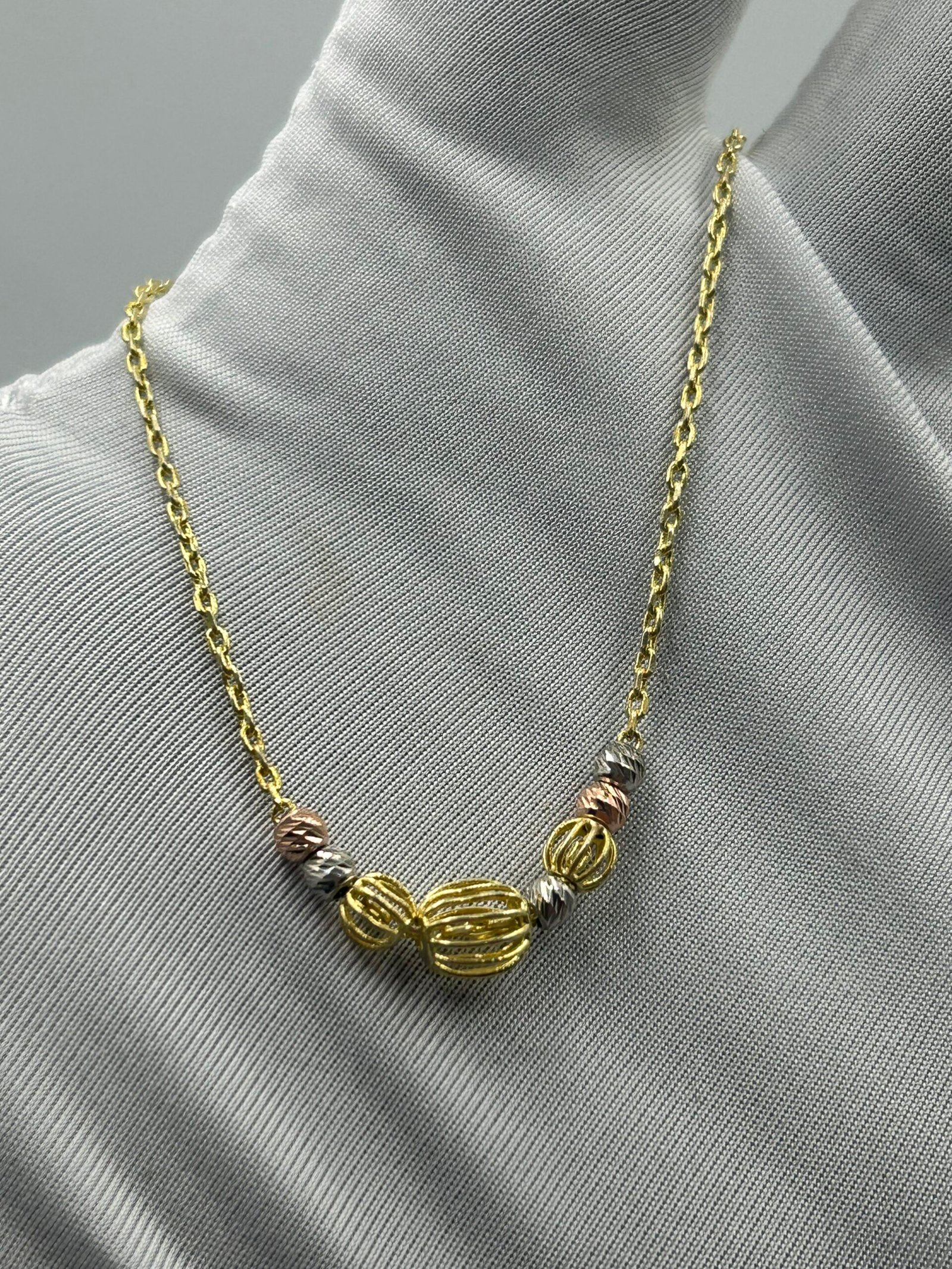 سوار فضة مشلل بالذهب